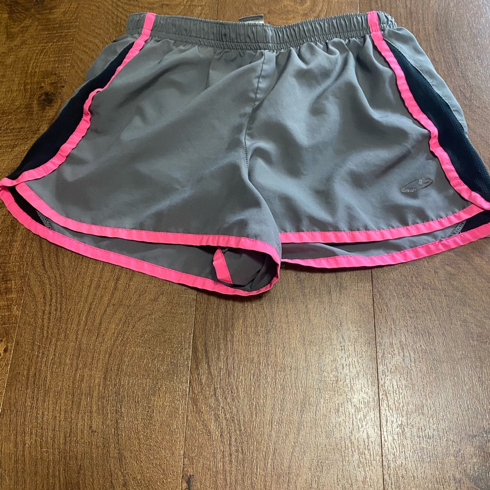 Girls Gray and Pink Champion Athletic Shorts